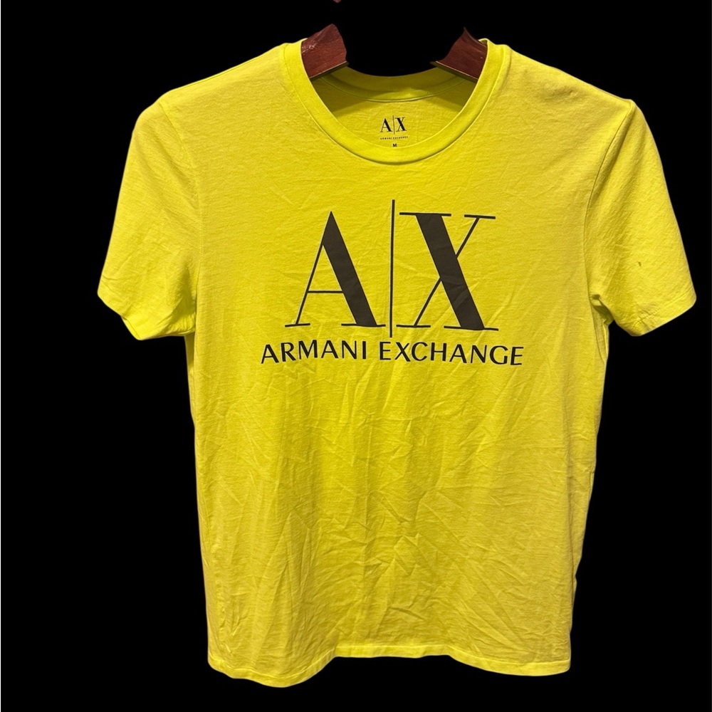 Armani Exchange Yellow Men's T-Shirt used once great quality thin cotton